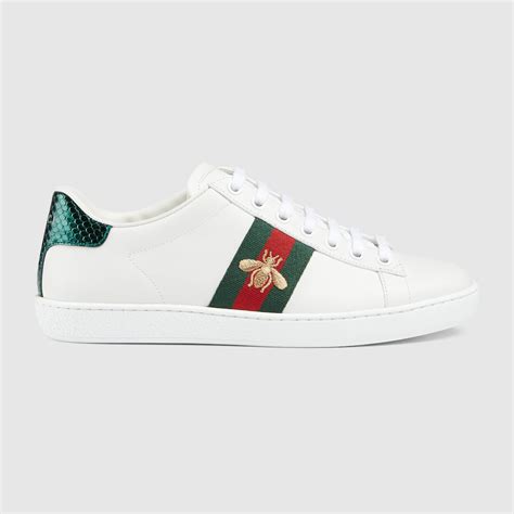 gucci sneakers white bee|gucci bee sneakers women's.